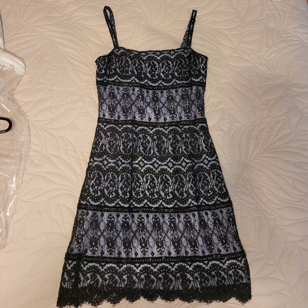 Black Beaded Formal Dress, size 2. Richard Warren. New, with tags